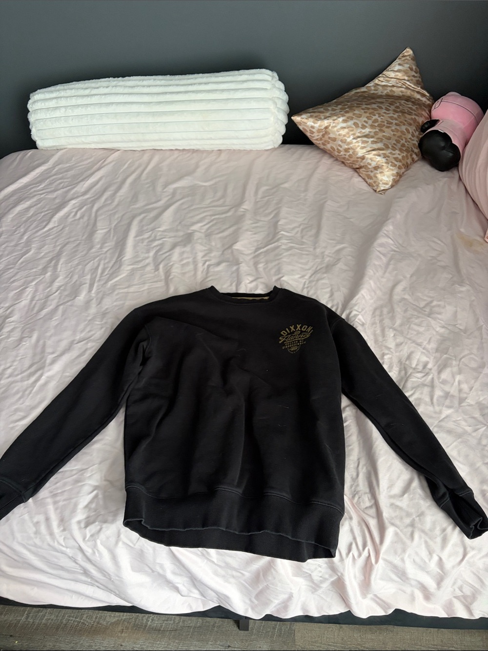 DIXXON Black Crewneck Sweatshirt with Gold Logo - Men